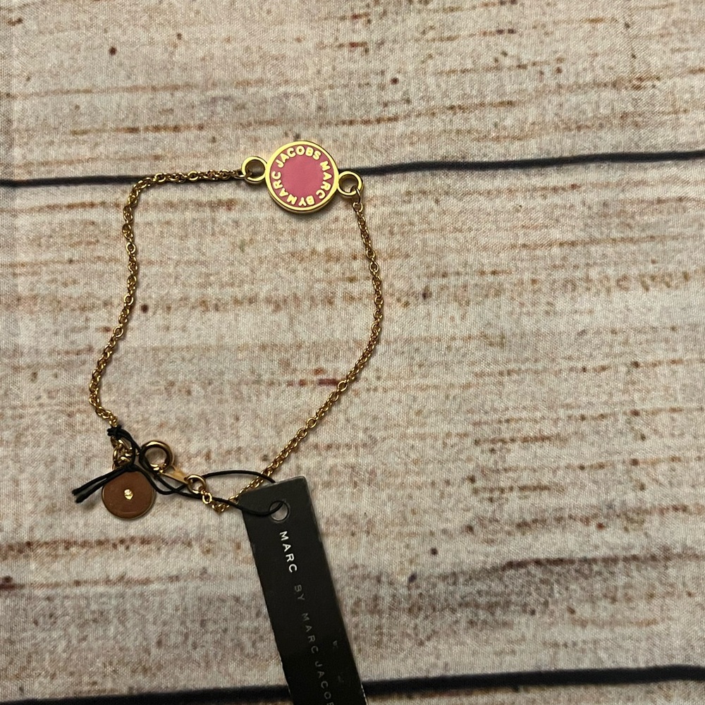 Marc Jacobs Gold and Pink Dainty Bracelet